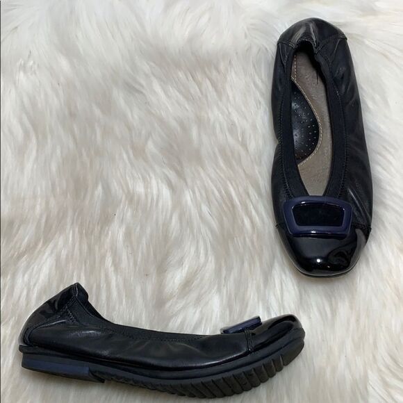 Earth Shoe Eclipse Black Ballet Flats Sz 9 - Picture 1 of 8